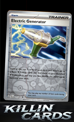 Reverse Holofoil Electric Generator 079/091 Pokemon Uncommon SV: Paldean Fates C