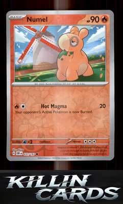 Reverse Holofoil Numel 031/197 Pokemon Common SV03: Obsidian Flames Card NM