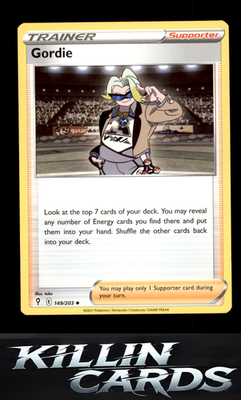 Gordie 149/203 Pokemon Uncommon SWSH07: Evolving Skies Card NM