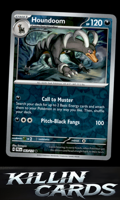 Reverse Holofoil Houndoom 063/131 Pokemon Common SV: Prismatic Evolutions Card N