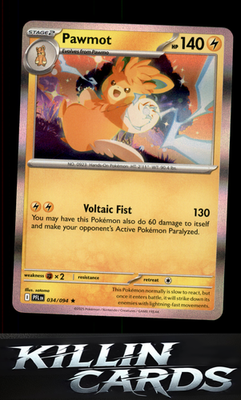 Pawmot 034/094 Pokemon Rare ME02: Phantasmal Flames Card NM