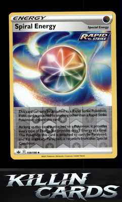 Reverse Holofoil Spiral Energy 159/198 Pokemon Uncommon SWSH06: Chilling Reign C