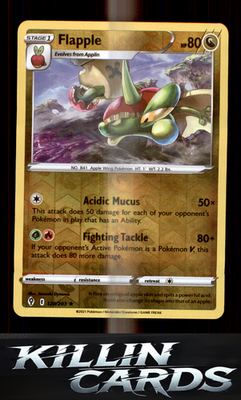 Reverse Holofoil Flapple 120/203 Pokemon Rare SWSH07: Evolving Skies Card NM