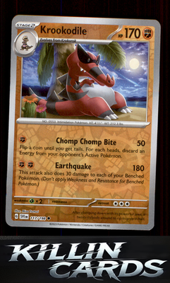 Reverse Holofoil Krookodile 117/198 Pokemon Uncommon SV01: Scarlet & Violet Base