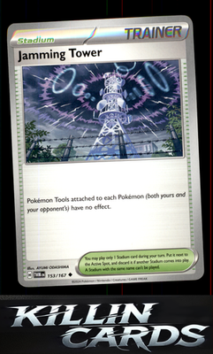 Jamming Tower 153/167 Pokemon Uncommon SV06: Twilight Masquerade Card NM