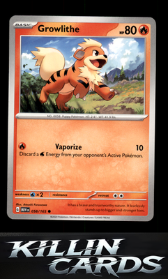 Growlithe 058/165 Pokemon Common SV: Scarlet & Violet 151 Card NM