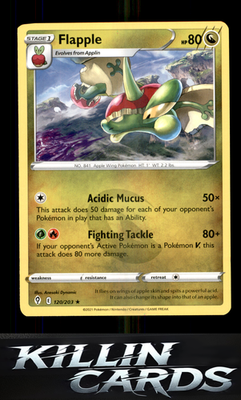 Flapple 120/203 Pokemon Rare SWSH07: Evolving Skies Card NM