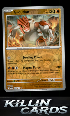Reverse Holofoil Groudon 049/131 Pokemon Rare SV: Prismatic Evolutions Card NM