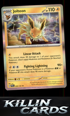 Jolteon 029/131 Pokemon Rare SV: Prismatic Evolutions Card NM