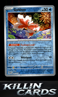 Reverse Holofoil Goldeen 044/167 Pokemon Common SV06: Twilight Masquerade Card N