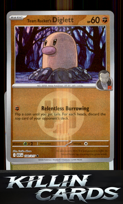 Reverse Holofoil Team Rocket's Diglett (Energy Symbol Pattern) 100/217 Pokemon C