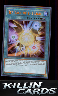 1st Edition Heritage of the Light MP22-EN186 YuGiOh Ultra Rare 2022 Tin of the P