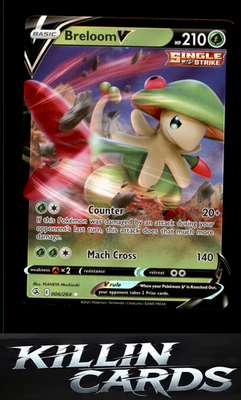 Breloom V 006/264 Pokemon Ultra Rare SWSH08: Fusion Strike Card NM