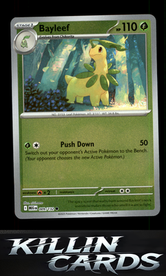 Reverse Holofoil Bayleef 009/132 Pokemon Common ME01: Mega Evolution Card NM
