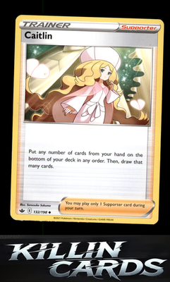 Caitlin 132/198 Pokemon Uncommon SWSH06: Chilling Reign Card LP