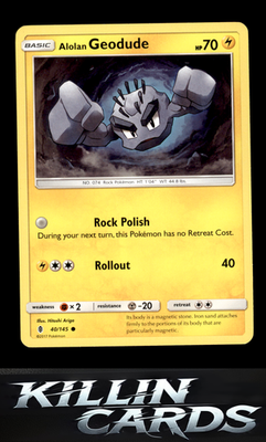 Alolan Geodude 40/145 Pokemon Common SM - Guardians Rising Card LP