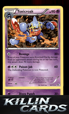 Toxicroak 63/113 Pokemon Rare Legendary Treasures Card LP