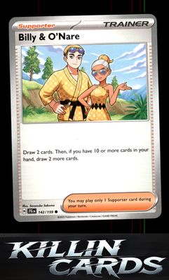 Billy & O'Nare 142/159 Pokemon Common SV09: Journey Together Card NM