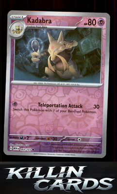Reverse Holofoil Kadabra 064/165 Pokemon Uncommon SV: Scarlet & Violet 151 Card