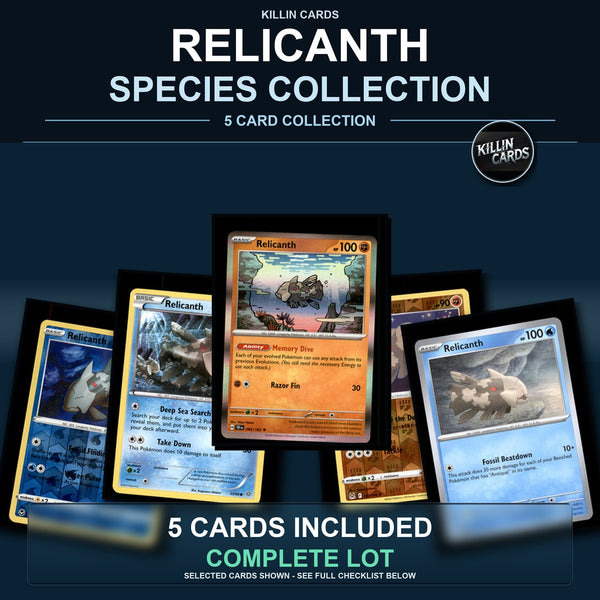 Pokemon TCG Relicanth Species Collection 5 Different Cards