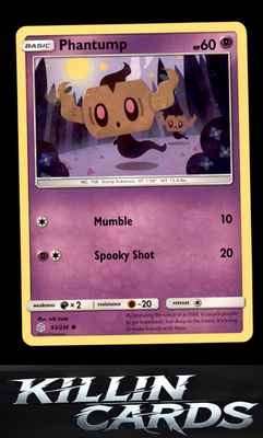 Phantump 93/236 Pokemon Common SM - Cosmic Eclipse Card LP