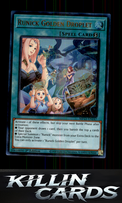1st Edition Runick Golden Droplet MP23-EN247 YuGiOh Ultra Rare 25th Anniversary