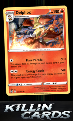 Delphox 027/195 Pokemon Rare SWSH12: Silver Tempest Card NM