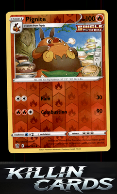 Reverse Holofoil Pignite 024/163 Pokemon Uncommon SWSH05: Battle Styles Card NM