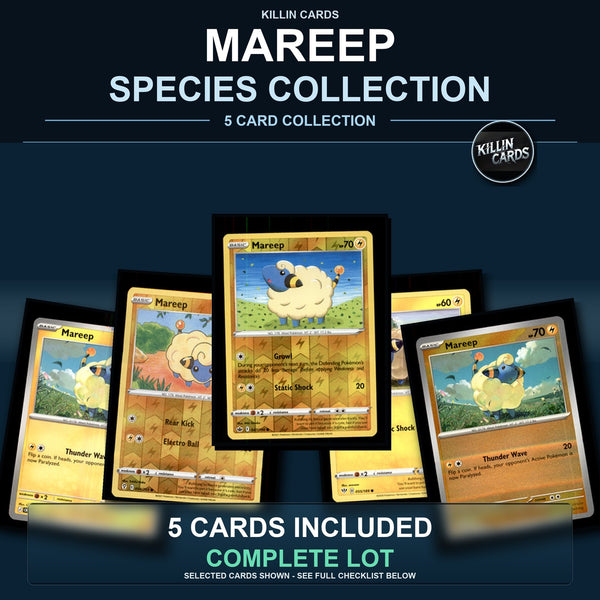Pokemon TCG Mareep Species Collection 5 Different Cards