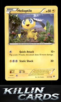 Helioptile (29) 29/119 Pokemon Common XY - Phantom Forces Card NM