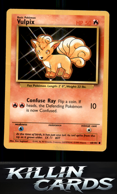 Vulpix 068/102 Pokemon Common Base Set Card LP