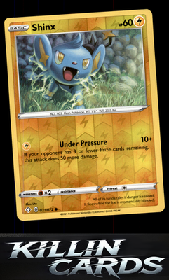 Reverse Holofoil Shinx 031/072 Pokemon Common Shining Fates Card NM