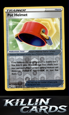 Reverse Holofoil Pot Helmet 146/172 Pokemon Uncommon SWSH09: Brilliant Stars Car