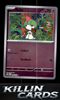 Reverse Holofoil Ralts 058/132 Pokemon Common ME01: Mega Evolution Card NM