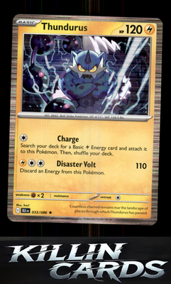 Thundurus 033/086 Pokemon Rare SV: Black Bolt Card NM