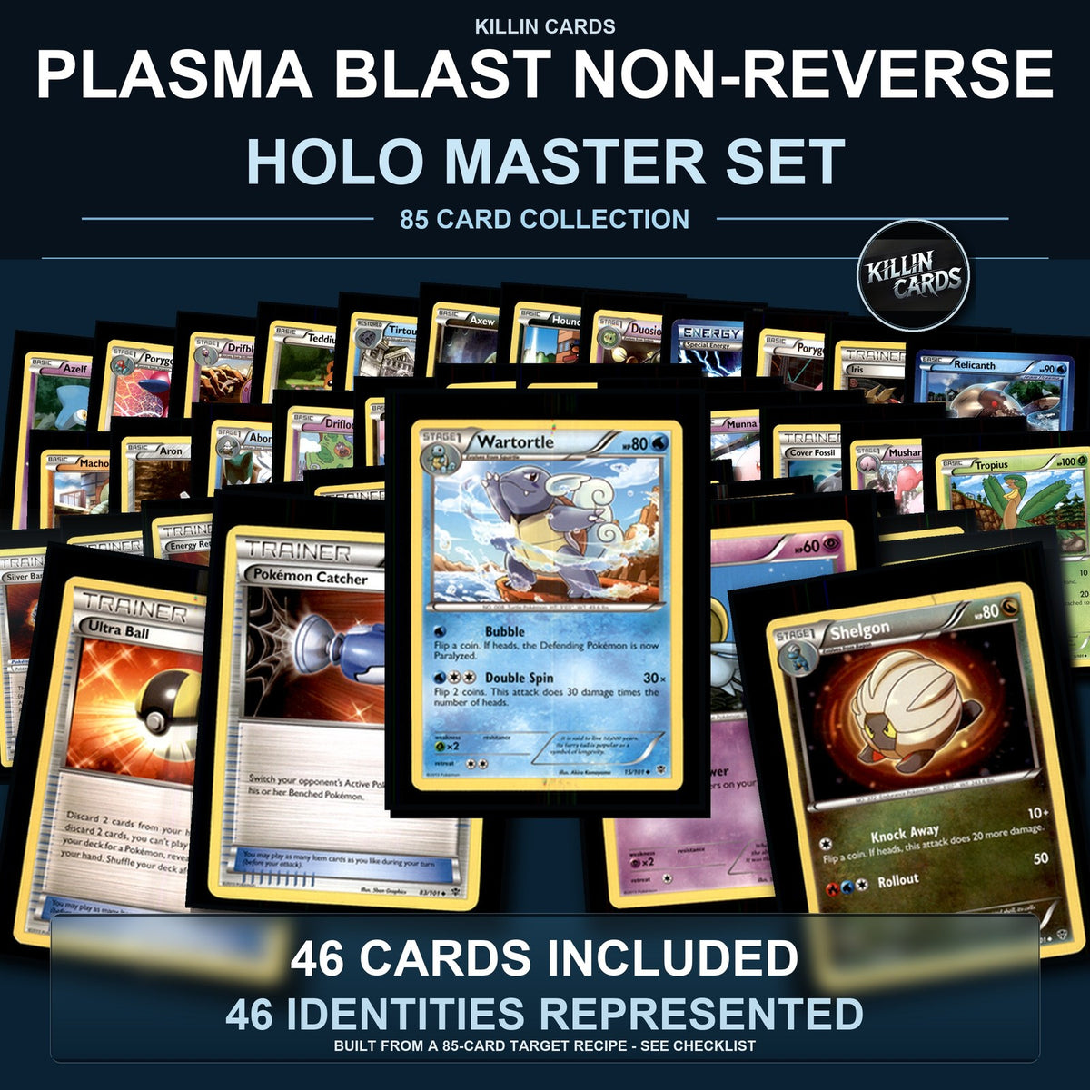 Pokemon TCG Plasma Blast C/UC/R Standard Set 46 Cards