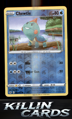 Reverse Holofoil Chewtle 060/202 Pokemon Common SWSH01: Sword & Shield Base Set