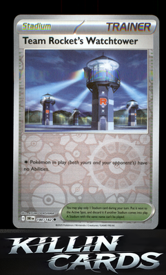 Reverse Holofoil Team Rocket's Watchtower 180/182 Pokemon Uncommon SV10: Destine