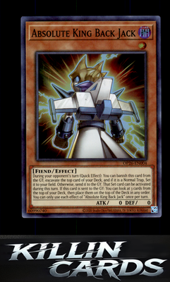 Absolute King Back Jack OP26-EN004 YuGiOh Super Rare OTS Tournament Pack 26 Card