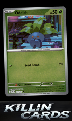 Reverse Holofoil Oddish 001/094 Pokemon Common ME02: Phantasmal Flames Card NM