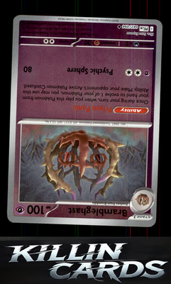 Reverse Holofoil Brambleghast 047/094 Pokemon Uncommon ME02: Phantasmal Flames C