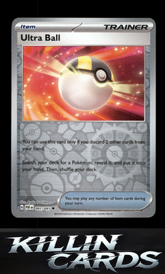 Reverse Holofoil Ultra Ball 091/091 Pokemon Uncommon SV: Paldean Fates Card NM