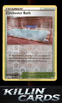 Circhester Bath 150/185 Pokemon Uncommon SWSH04: Vivid Voltage Card NM