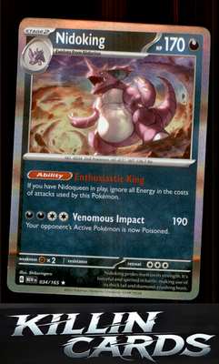 Nidoking - 034/165 034/165 Pokemon Rare SV: Scarlet & Violet 151 Card NM