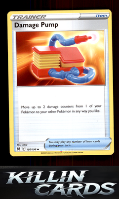 Damage Pump 156/196 Pokemon Uncommon SWSH11: Lost Origin Card NM