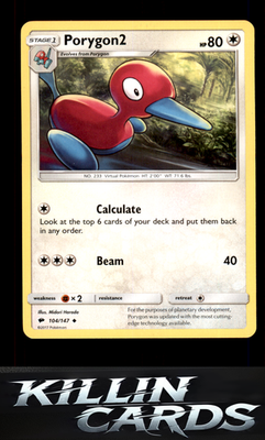 Porygon2 104/147 Pokemon Uncommon SM - Burning Shadows Card LP