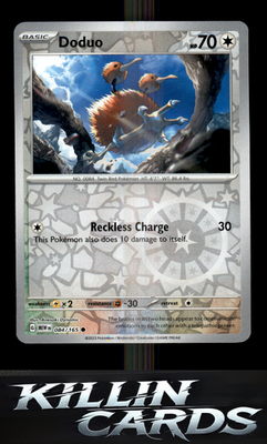 Reverse Holofoil Doduo 084/165 Pokemon Common SV: Scarlet & Violet 151 Card NM