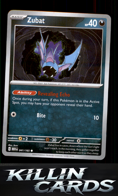Zubat 041/165 Pokemon Common SV: Scarlet & Violet 151 Card NM
