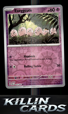 Reverse Holofoil Exeggcute 023/091 Pokemon Common SV: Paldean Fates Card NM