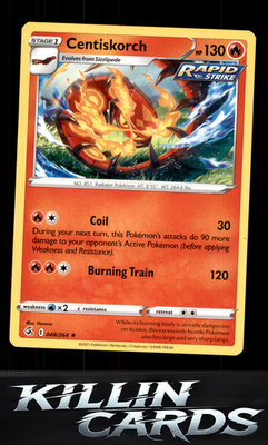 Centiskorch (48) 048/264 Pokemon Rare SWSH08: Fusion Strike Card NM
